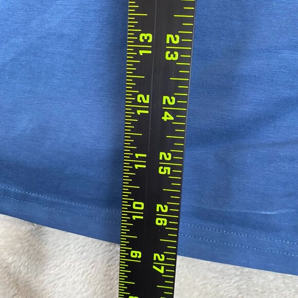 XL. Woman's T-Shirt Size XL V-Neck Short Sleeve Pullover Casual Henley Blue - Picture 3 of 9